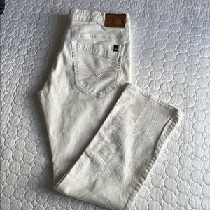 Like New Men's Buffalo David Bitton "Ash-X" Snow White Jeans 36 32 with Stretch